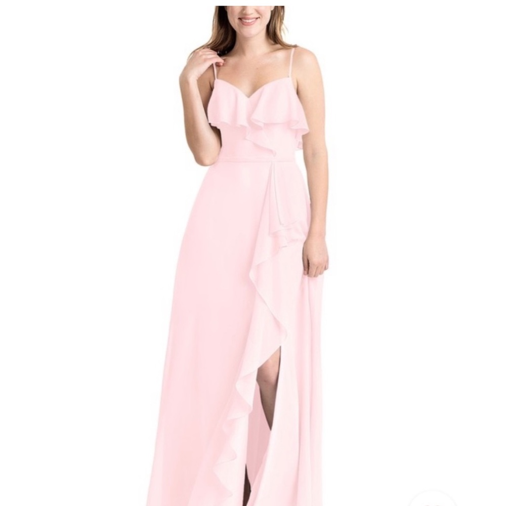 Azazie Tami Bridesmaid Dress in Blushing Pink size 0